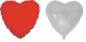 Preview: Folienballon "Herz" - Durchmesser: ca. 45 cm - Farbe: rot oder weiß