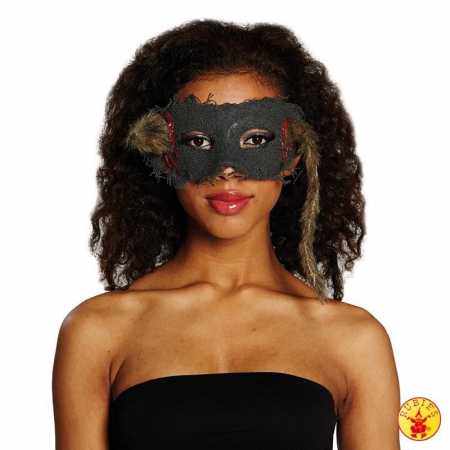 Schwarze Halloween-Augenmaske mit Ratte – Karnevals-Masken und Kostüme jetzt online kaufen!