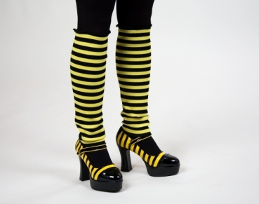 Gelb-schwarze Bienen-Stulpen – Karnevals-Accessoires und Kostüme jetzt online kaufen!
