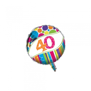 Folienballon mit Zahlendruck - Durchmesser:  46 cm - Zahl: 18, 30, 40, 50, 60, oder 70