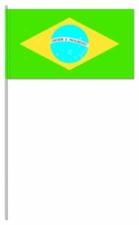 Papierfähnchen "Brasilien" 10 Stück