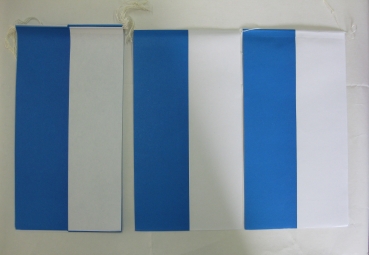 Fahnenketten - blau/weiß -  Länge: 5 m