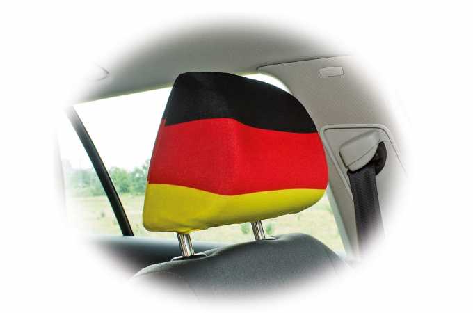 Deutschland-Kopfstützen-Bezug in Schwarz, Rot und Gelb – Party-Deko jetzt online kaufen