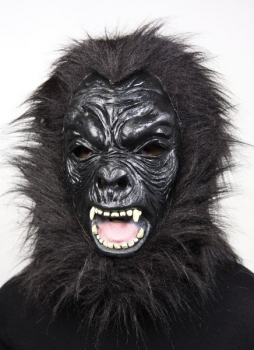 Gorillamaske mit Haar für Erwachsene