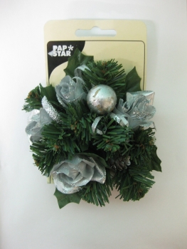 Weihnachtskerzenkranz - Farbe: silber