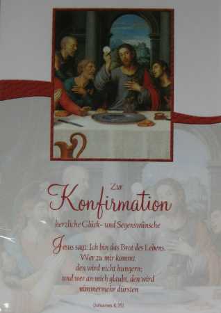 Konfirmationskarte mit Sprüchen - 5 Stück - verschiedene Sets