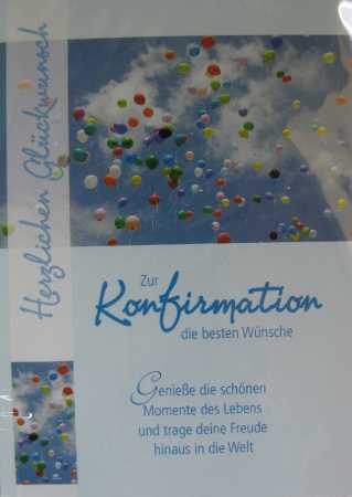 Konfirmationskarte mit Sprüchen - 5 Stück - verschiedene Sets