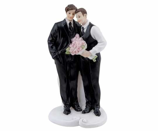 Kuchendeko - Ehepaar Männer - Höhe: ca. 14,5 cm