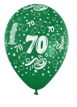 Luftballon mit Zahlendruck - bunt - Umfang: 96 cm - 100 Stück - Zahl: 0, 1, 2, 3, 4, 5, 6, 7, 8, 9, 18, 25, 30, 40, 50, 60, 70 oder 80