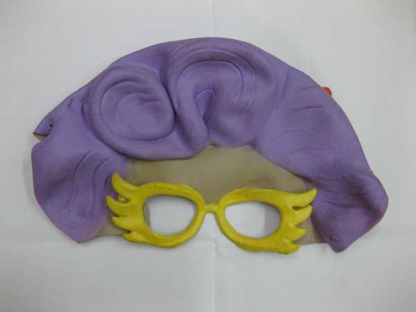 Halbmaske mit Brille und lila Haaren – Karnevals-Masken und Kostüme jetzt online kaufen!