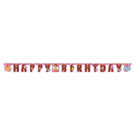 Happy Birthday-Girlande »Pink Hula Party« 267cm aus Papier ▷ Partyzubehör jetzt bestellen!