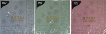 Royal-Weihnachtsserviette "Stars" - 20 Stück - Farbe: blau, grün oder rot