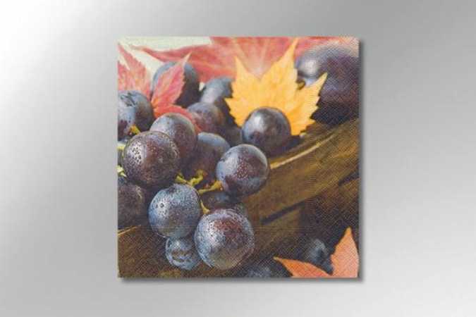 Serviette »Purple Grapes« mit Trauben kaufen | im Online-Shop von Papier & Party