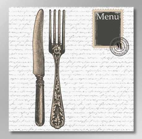 Serviette »Menu« kaufen | im Online-Shop von Papier & Party