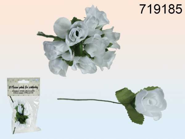 Streublumen - Rosen - weiß - 18 Stück