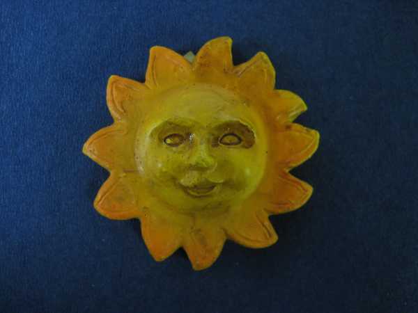 Sonne aus Kunststoff - Durchmesser: 4 cm