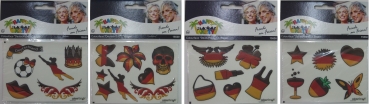 Deutschland-Gesichtssticker in Schwarz, Rot und Gelb – Fanparty-Zubehör jetzt online kaufen