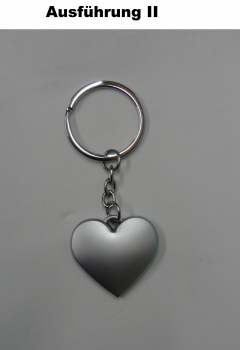 Metall-Schlüsselanhänger mit Herz - verschiedene Ausführungen