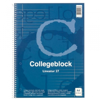 Collegeblock - Lineatur 27 - DIN A4 - 80 Blatt