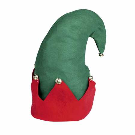 Elfen-Mütze rot/grün mit Glöckchen – Kostüm jetzt online kaufen