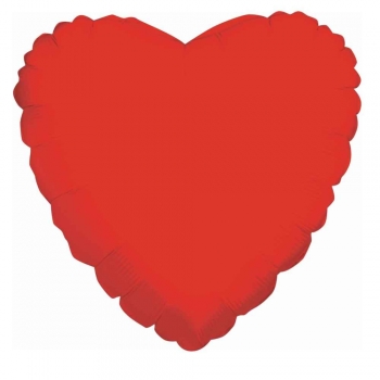 Folienballon "Herz" - Durchmesser: ca. 45 cm - Farbe: rot oder weiß