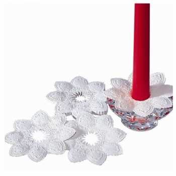 Kerzenmanschetten - weiß - 100 Stück/Paket
