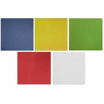 Prägeservietten - 33 x 33 cm - 1/4-Falz - 1-lagig - 100 Stück/Paket - Farbe: blau, gelb, grün, rot oder weiß