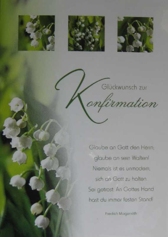 Konfirmationskarte mit Sprüchen - 5 Stück - verschiedene Sets