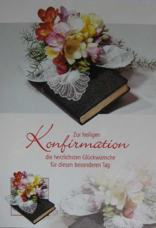 Konfirmationskarte mit Sprüchen - 5 Stück - verschiedene Sets