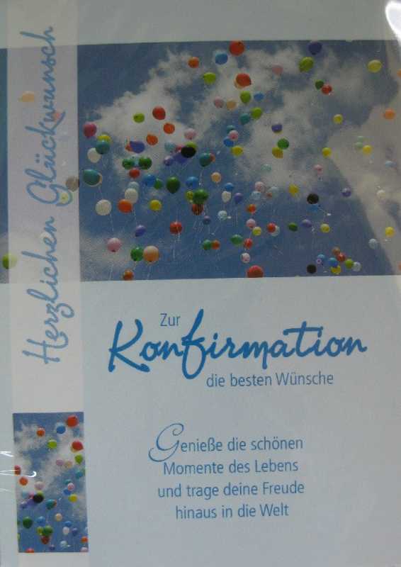 Konfirmationskarte mit Sprüchen - 5 Stück - verschiedene Sets