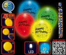 LED-Leuchtballons "Happy Birthday"