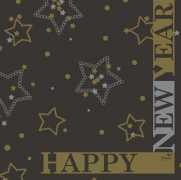 Silvester-Serviette »New Year Black« kaufen | im Online-Shop von Papier & Party