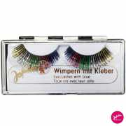 Falsche Rebenbogen-Wimpern mit Glitter – Karnevals-Accessoires und Kostüme jetzt online kaufen!