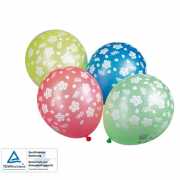 Luftballon "Hawaii-Blumen" - bunt - 5 Stück/Paket