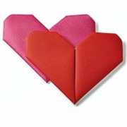 Origamiserviette Herz Rot kaufen | im Online-Shop von Papier & Party