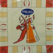 Serviette "Hot and spicy" - 3-lagig - 1/4-falz - 33 x 33 cm - 20 Stück/Paket